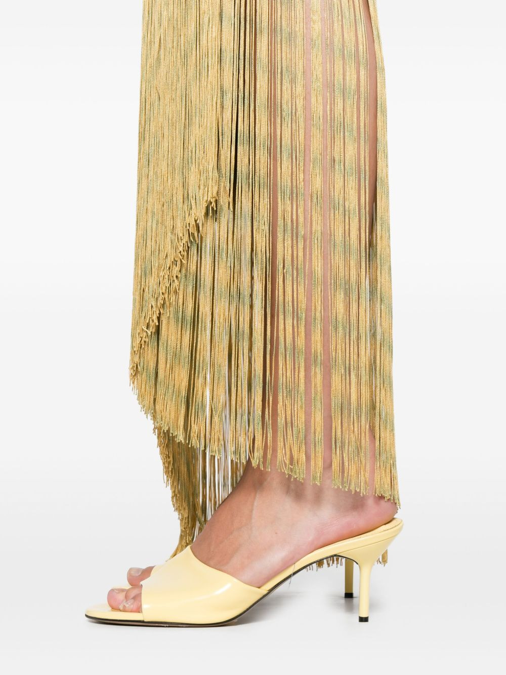 paisley-print fringed skirt - 5