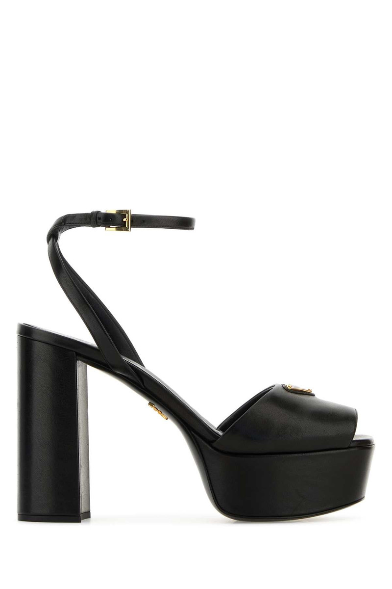 Prada Women Black Nappa Leather Sandals 1