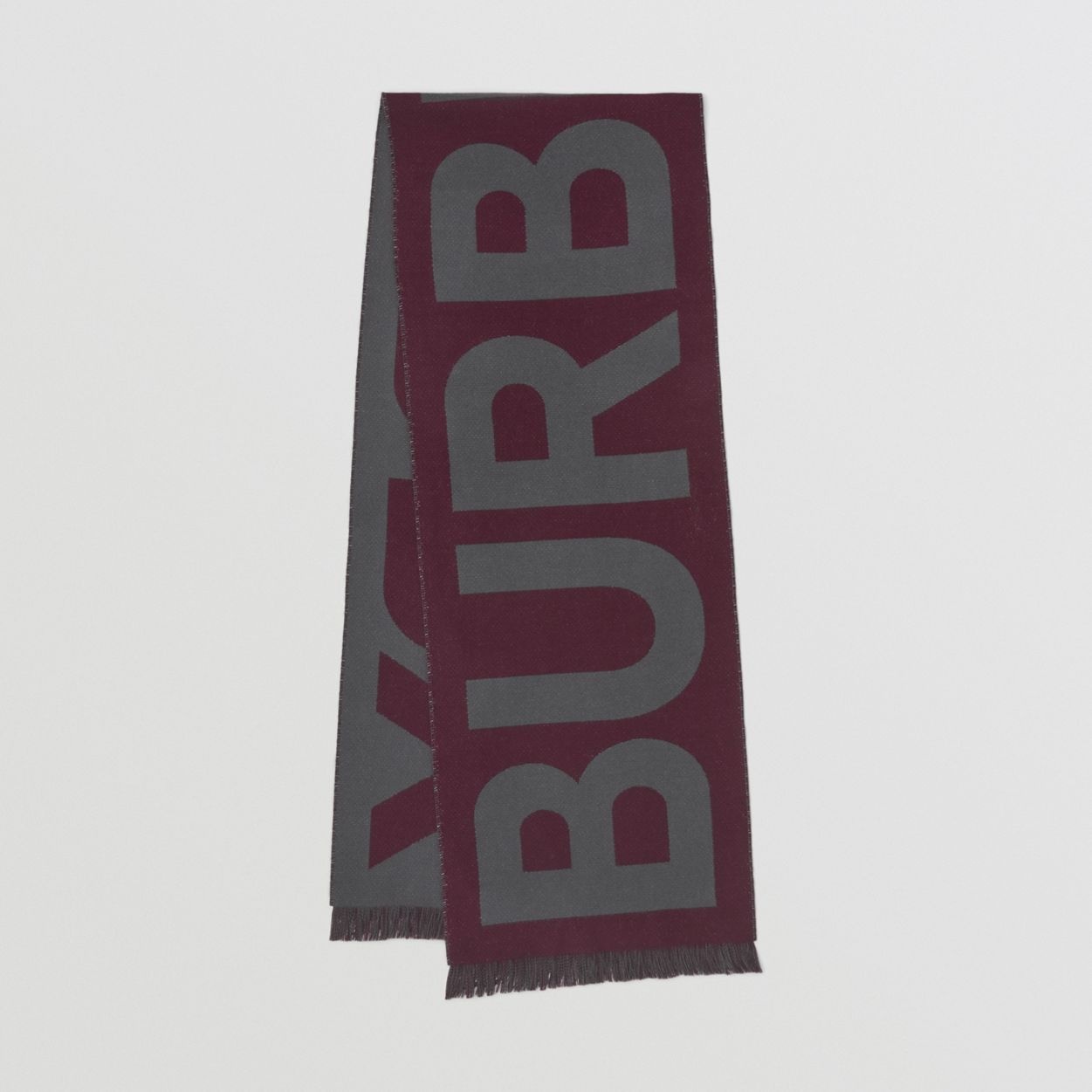 Logo Wool Jacquard Scarf - 1