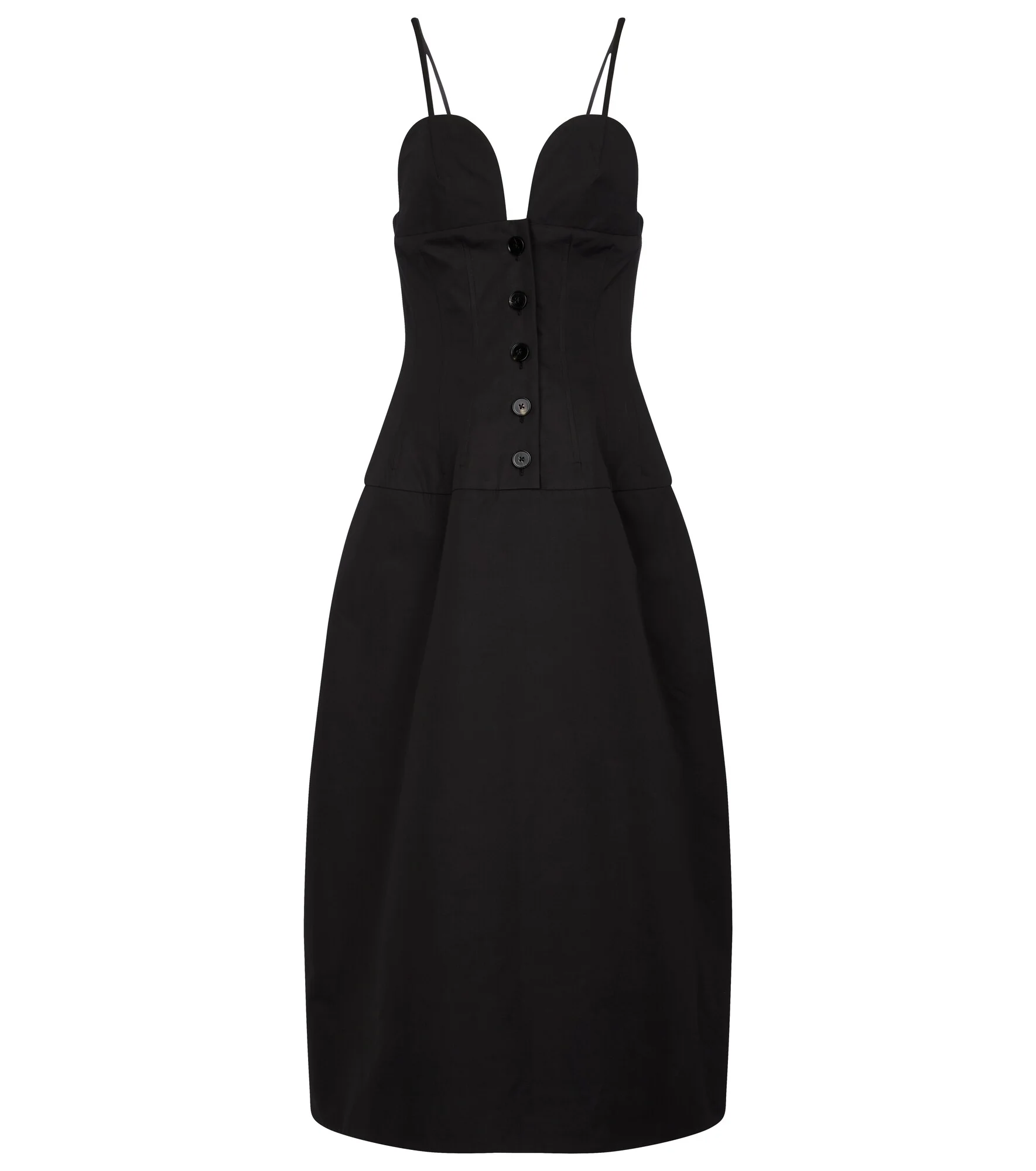 Cotton poplin midi dress - 1