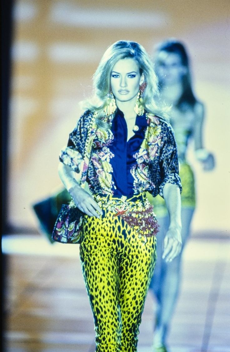 Gianni Versace Spring 1992 Men’s Leopard Print Silk Shirt 44 - 4