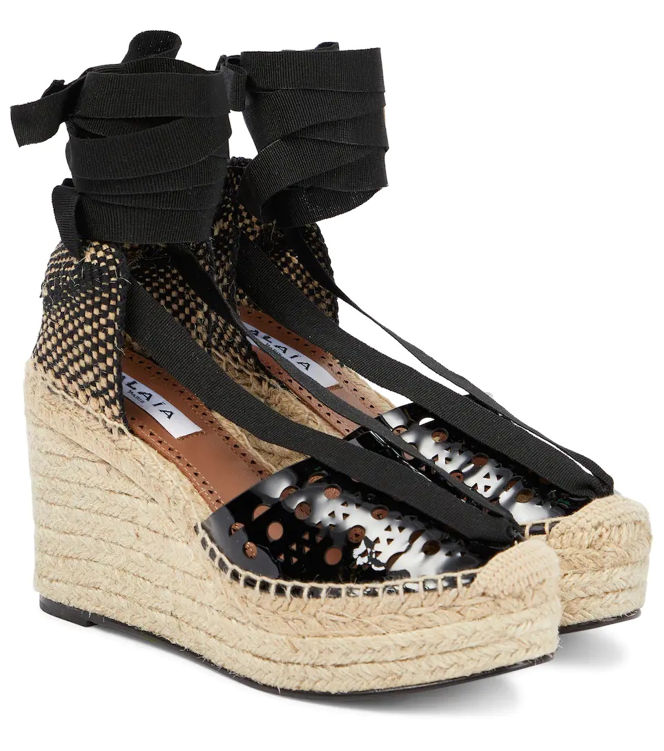 Laser-cut espadrille wedges - 1