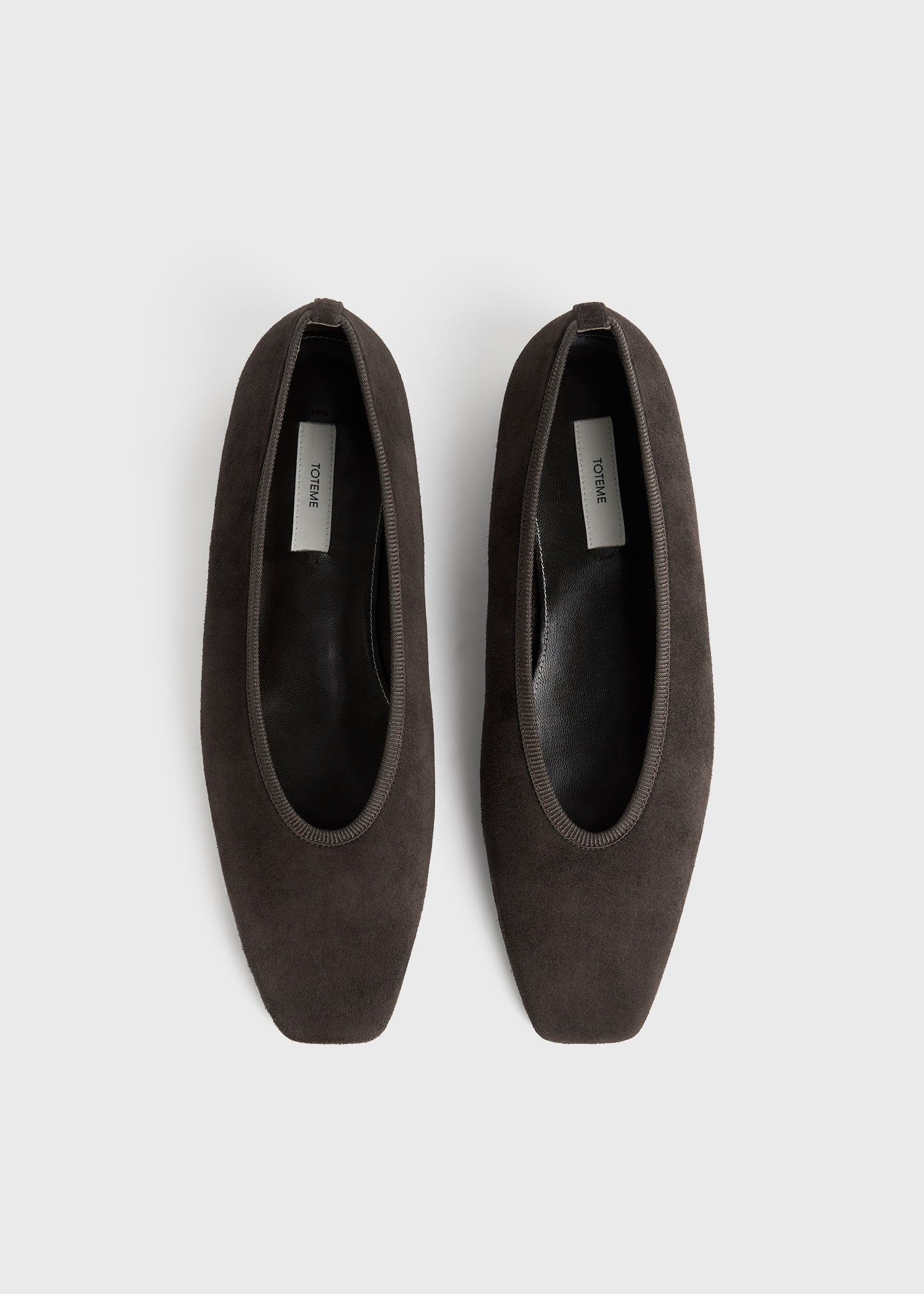 Minimalist suede ballerinas pepper - 4