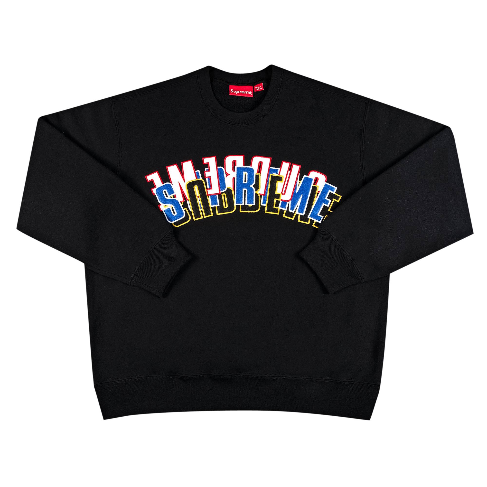 Supreme Stacked Crewneck 'Black' - 1