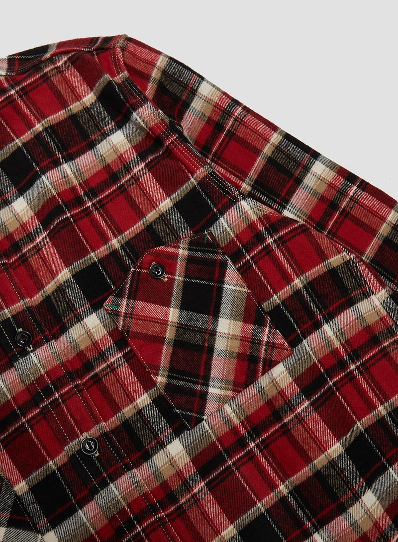 FOB Factory Heavy Nel Work Shirt Red 3