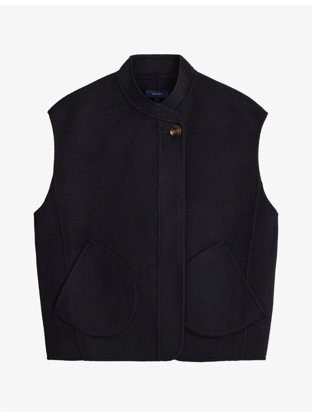Adeline Boxy Wool-Blend Gilet - 1