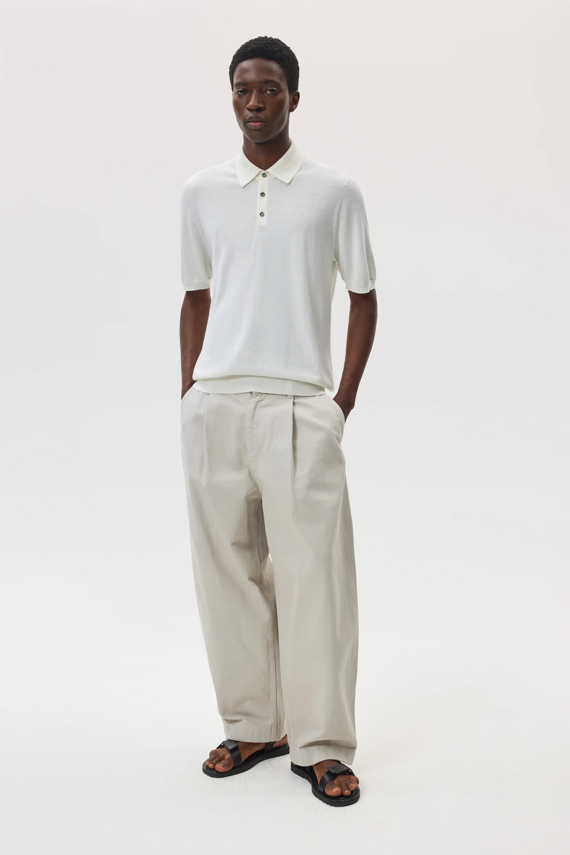 Superfine Merino White Polo Shirt - 2