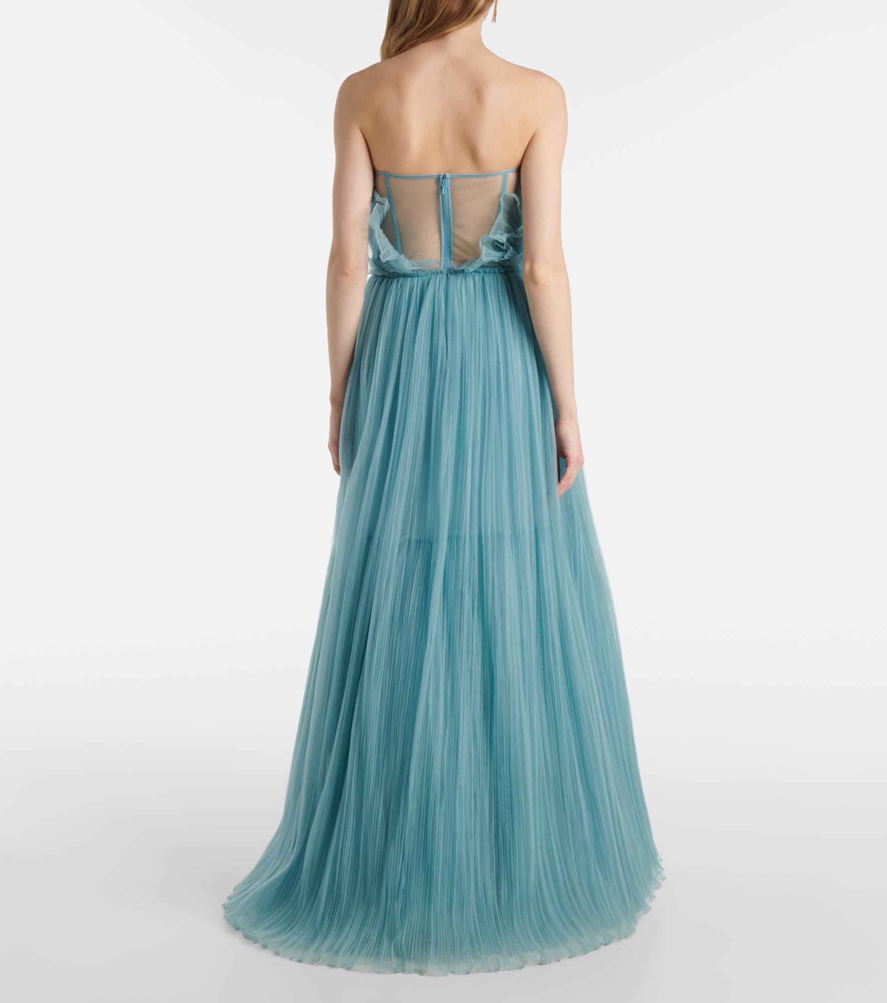 Marinel plissé tulle gown - 3