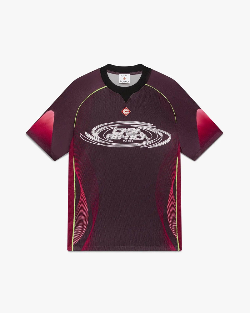 Aubergine Gradient Short Sleeve Football Jersey 1