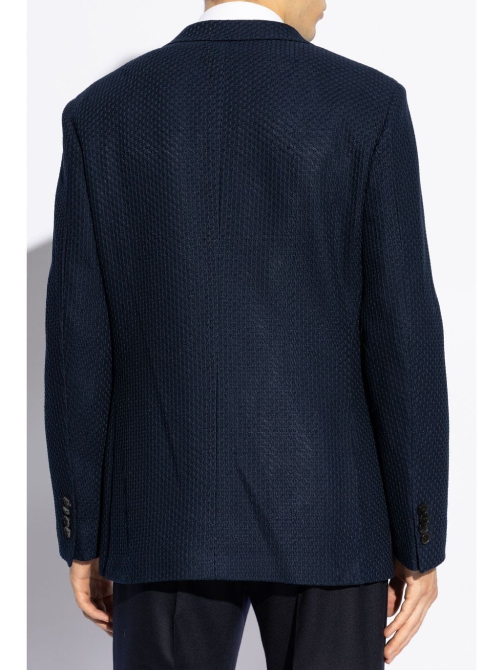 notched-lapel single-breasted blazer - 4