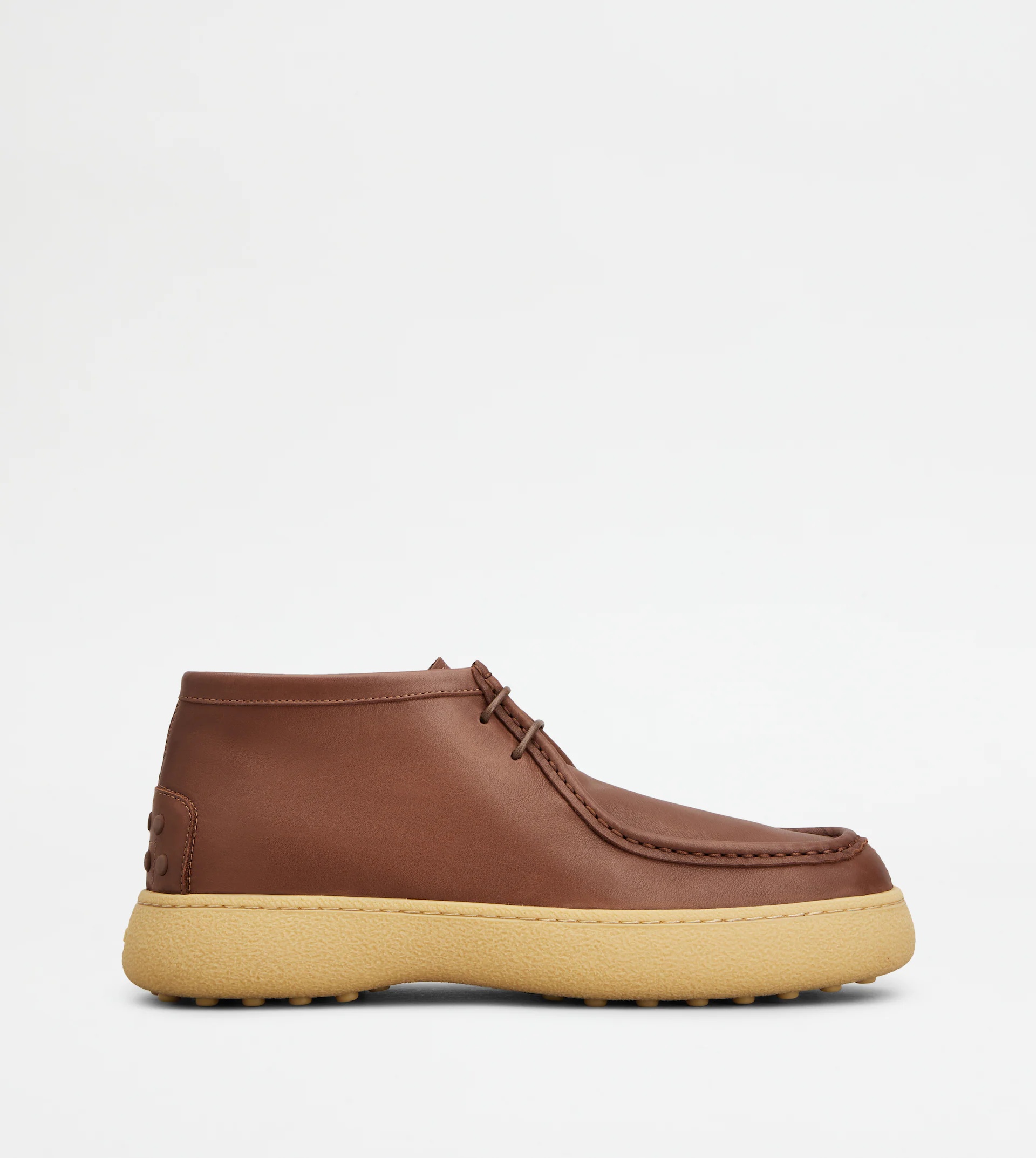 TOD'S W. G. ANKLE BOOTS IN LEATHER - BROWN - 1