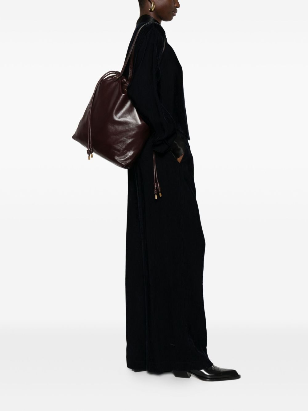 Silven drawstring leather shoulder bag - 2