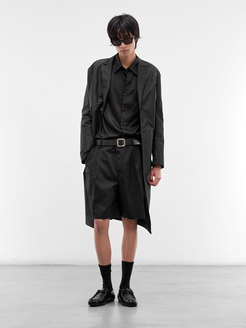 Jil Sander Black Asymmetric Gathered Coat outlook