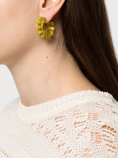 AQUAZZURA crystal-embellished half-hoop earrings outlook