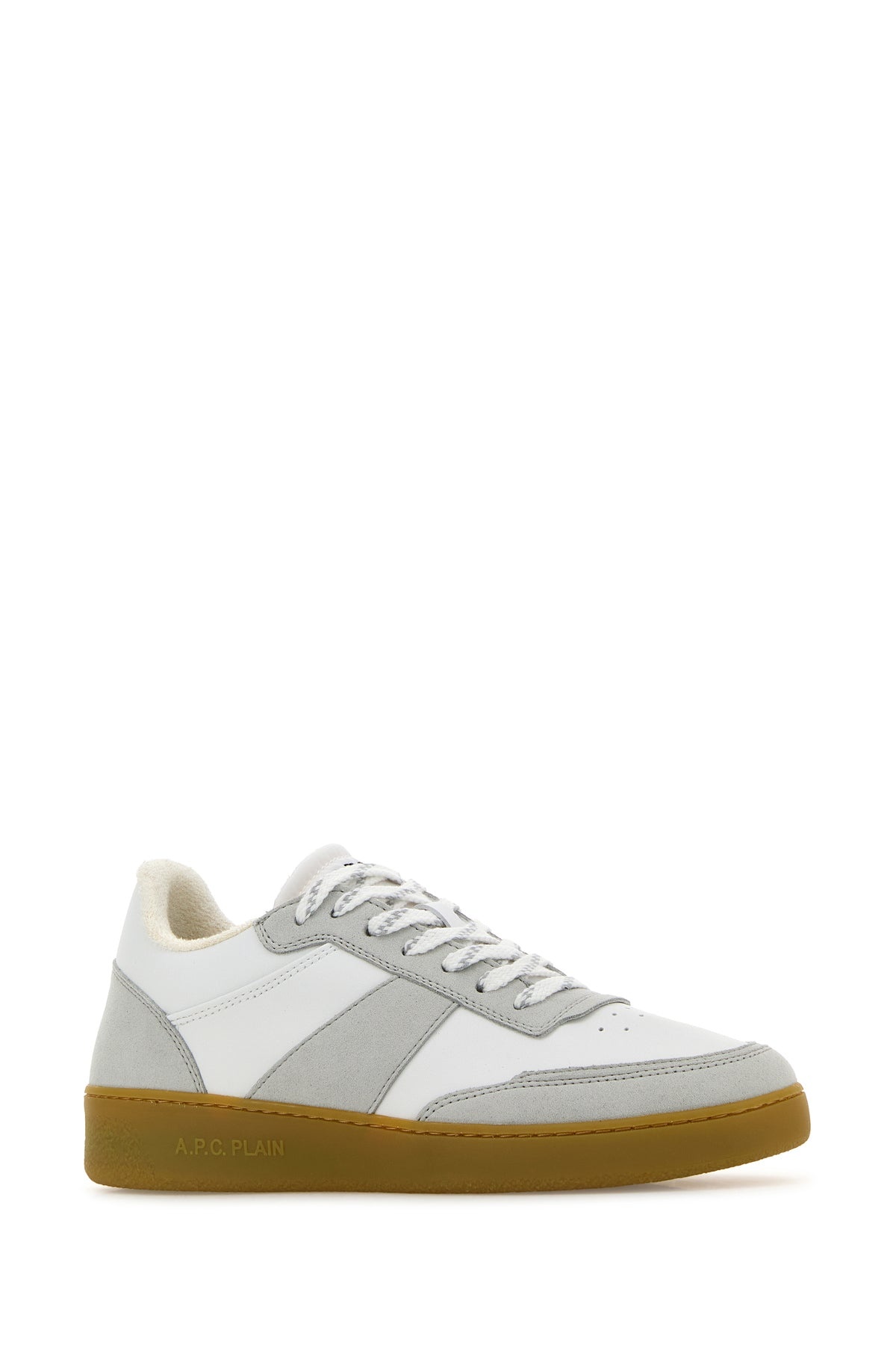 Two-tone synthetic leather Plain sneakers - 2