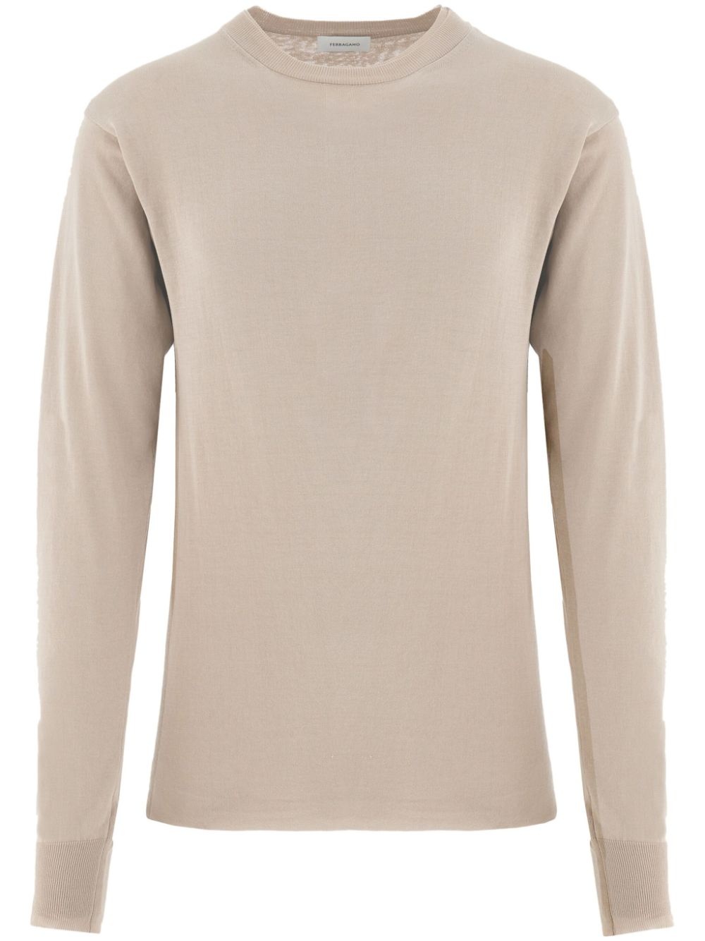 fine-knit cotton jumper - 1