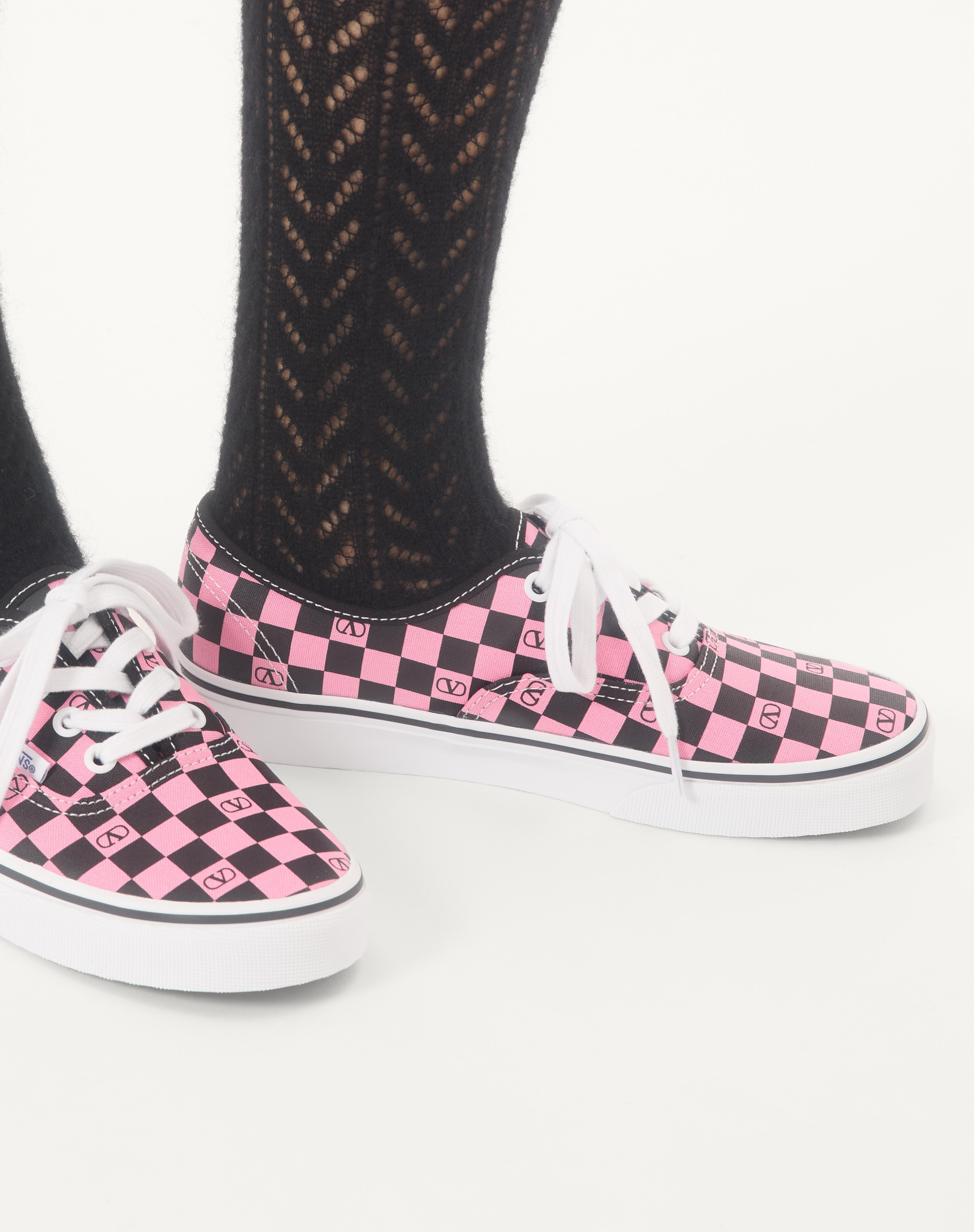 VALENTINO GARAVANI AND VANS LOW-TOP TRAINER IN FABRIC WITH VLOGO CHECKERBOARD PRINT - 2