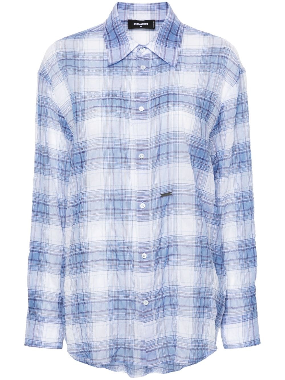 checked crinkled shirt - 1