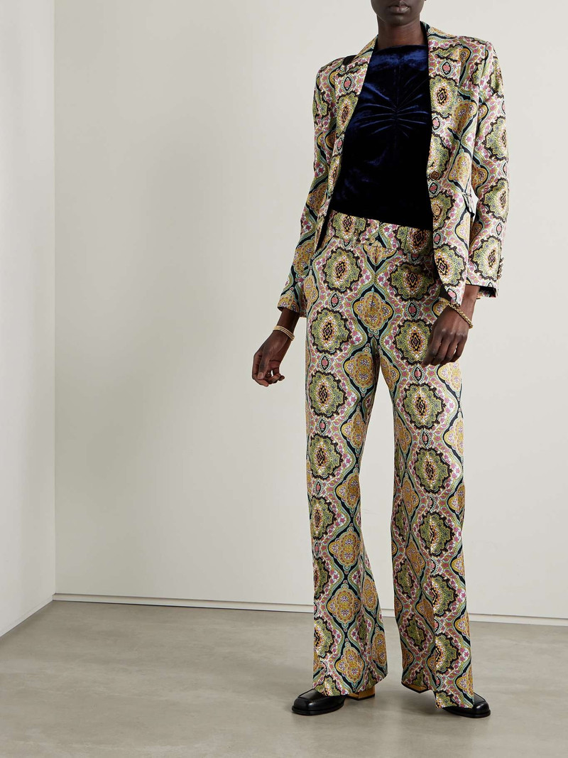 Etro Printed silk-twill wide-leg pants outlook