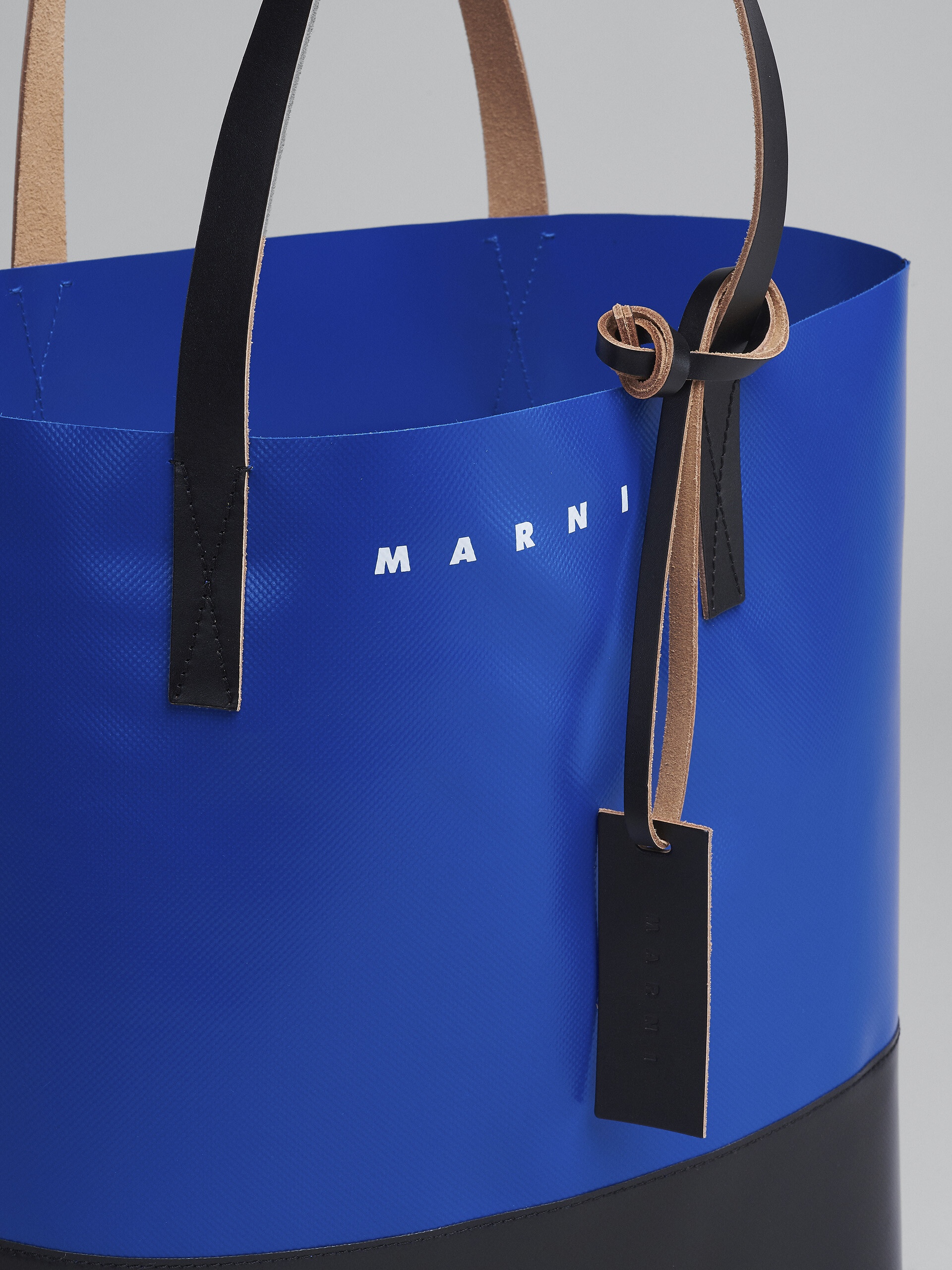 TRIBECA SHOPPING BAG IN BLUE AND BLACK - 4