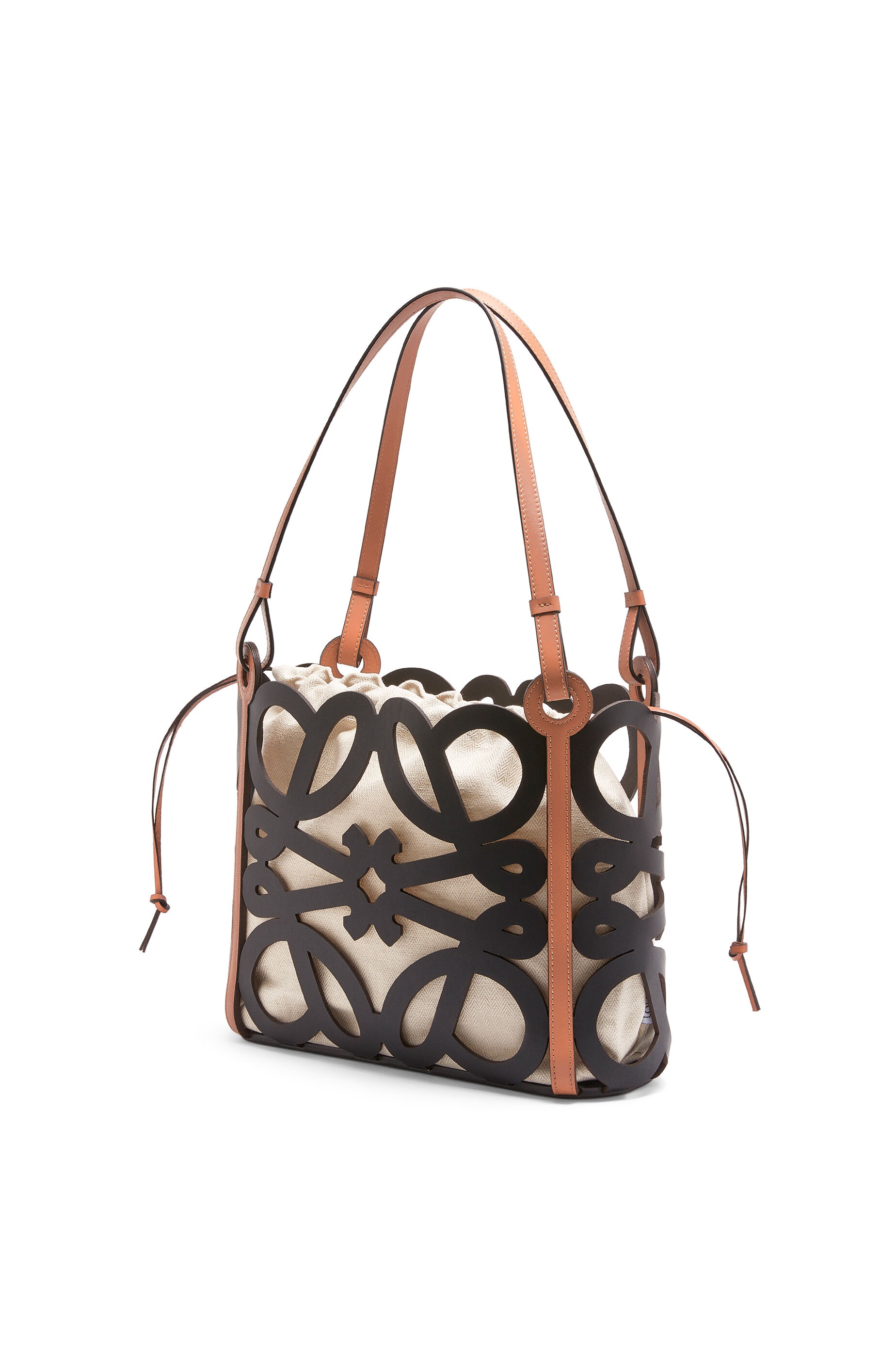 Small Anagram cut-out tote in calfskin - 3