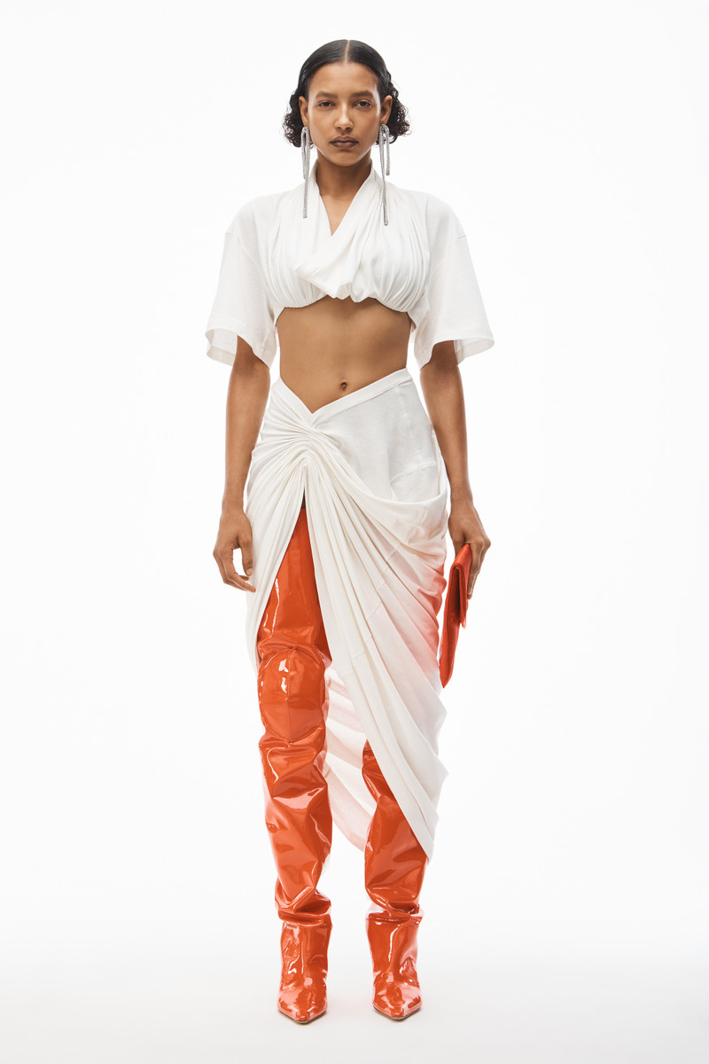 Alexander Wang ASYMMETRICAL SKIRT IN SILKY JERSEY outlook