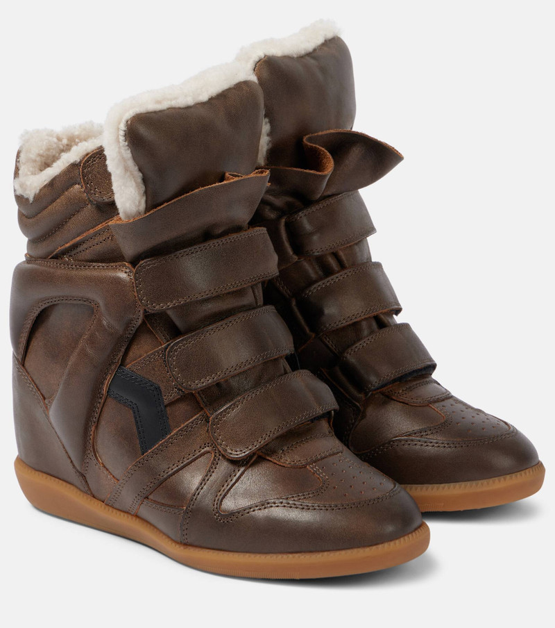 Bekett 70 shearling-trimmed sneakers 1