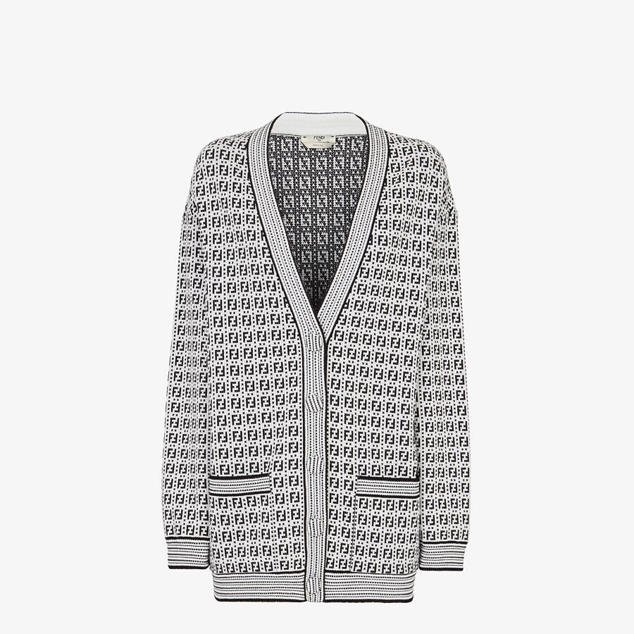 White viscose cardigan - 1