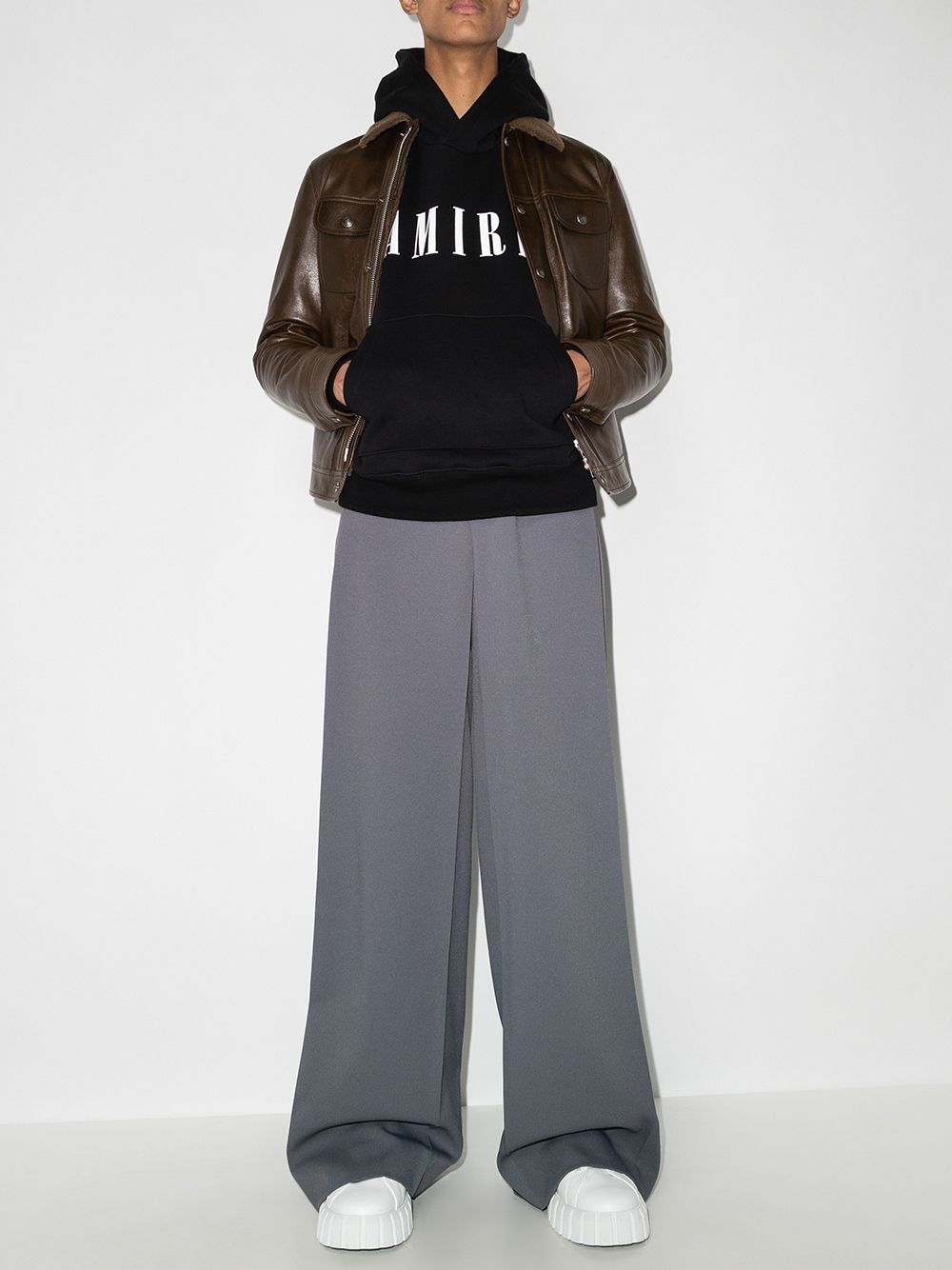 logo-print cotton hoodie - 5
