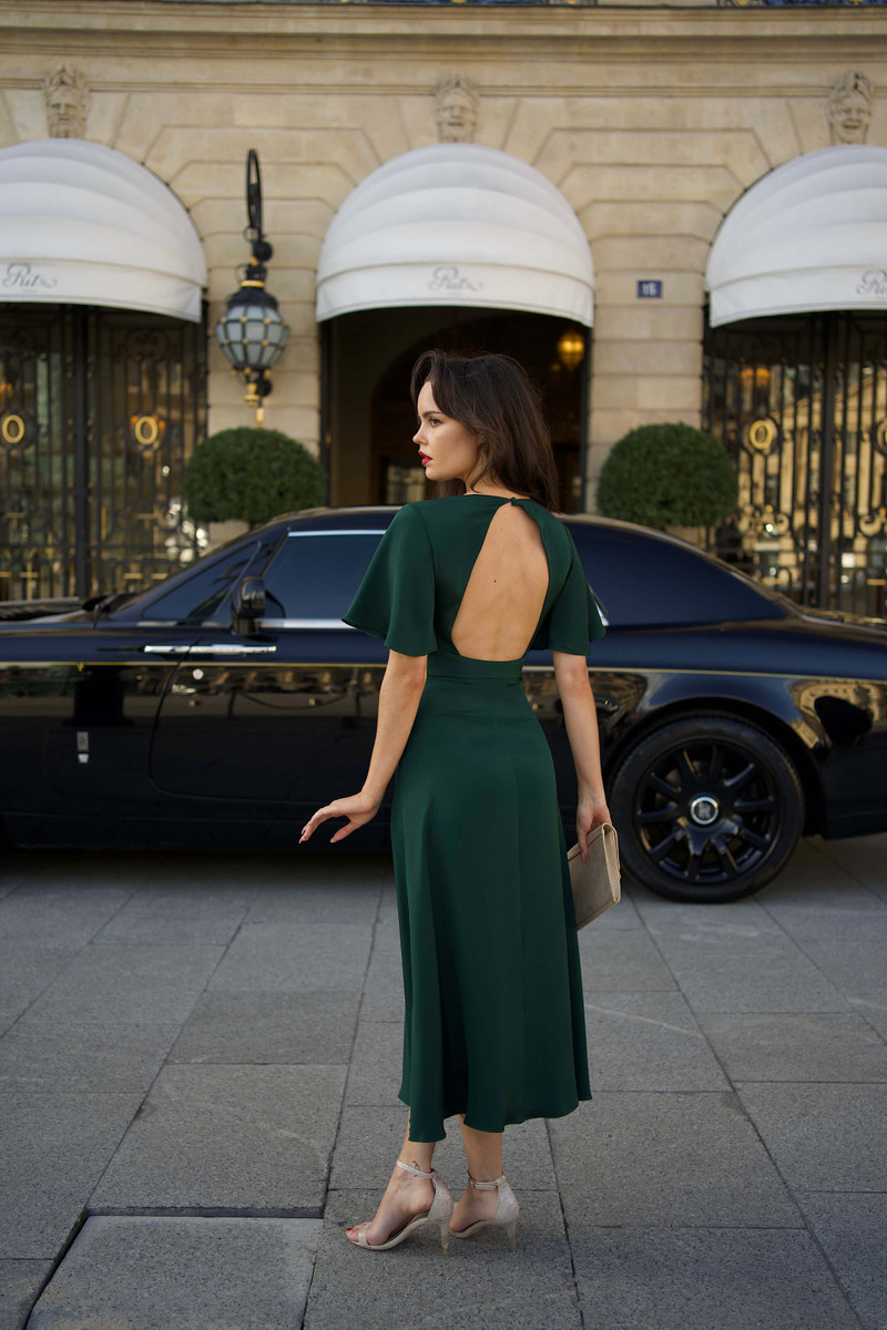Coralie Evening Dress Open back 12