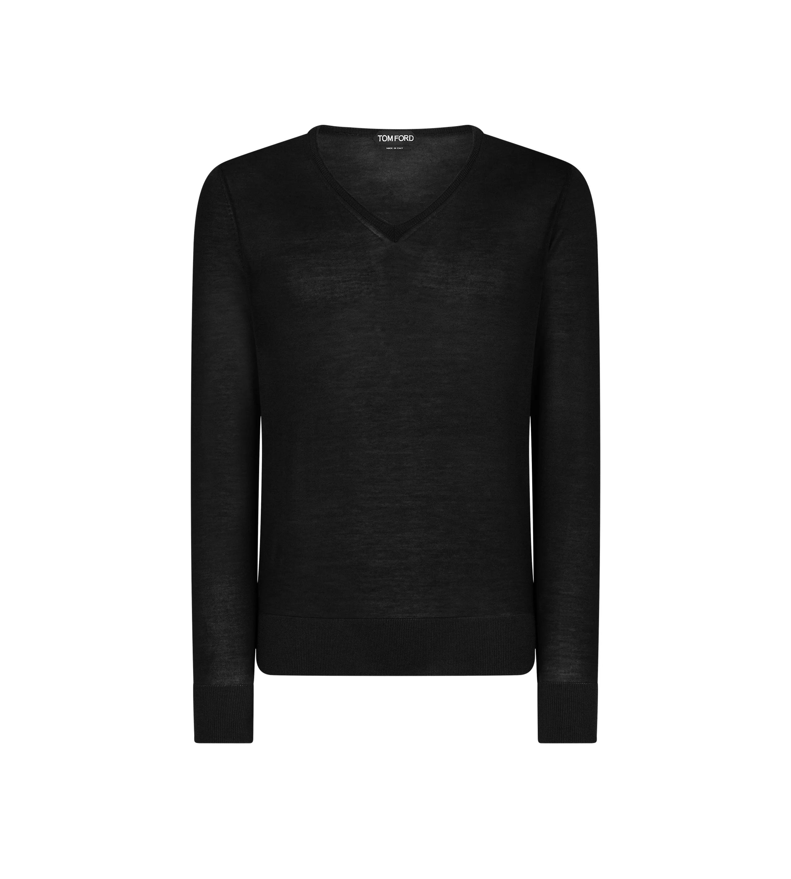 SILK CASHMERE V NECK SWEATER - 1