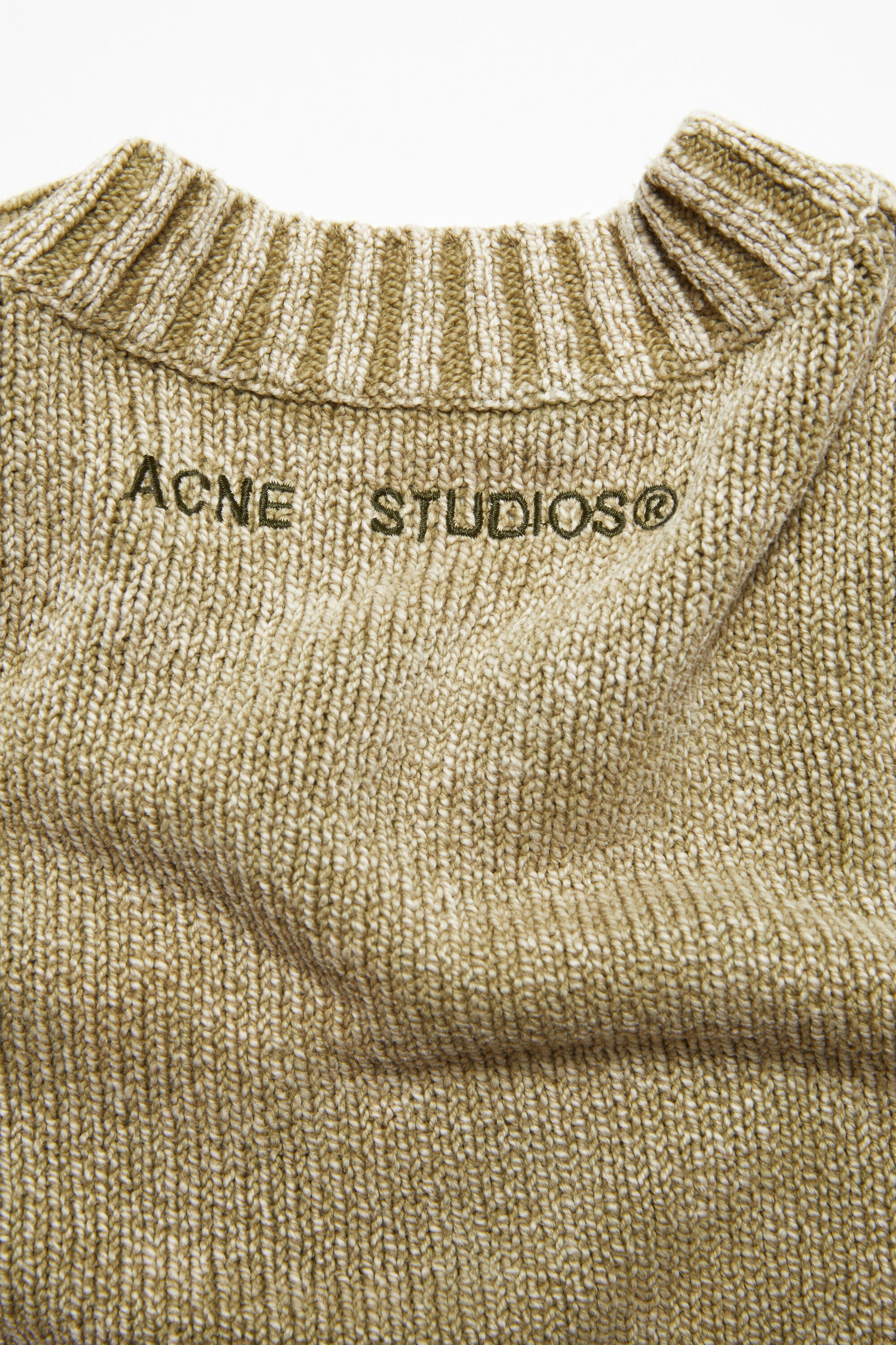 Acid wash jumper - Olive green - 5