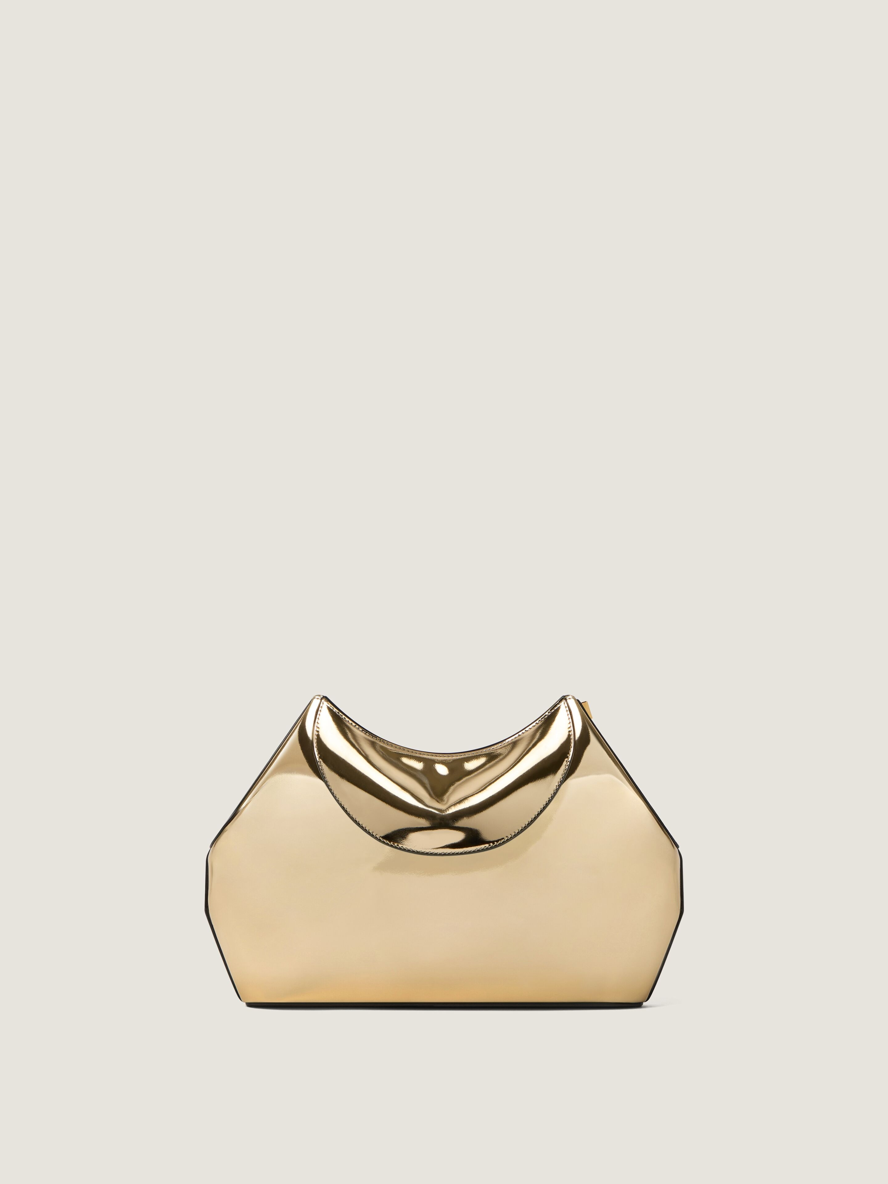 FACET CLUTCH IN MIRROR EFFECT LEATHER - 4