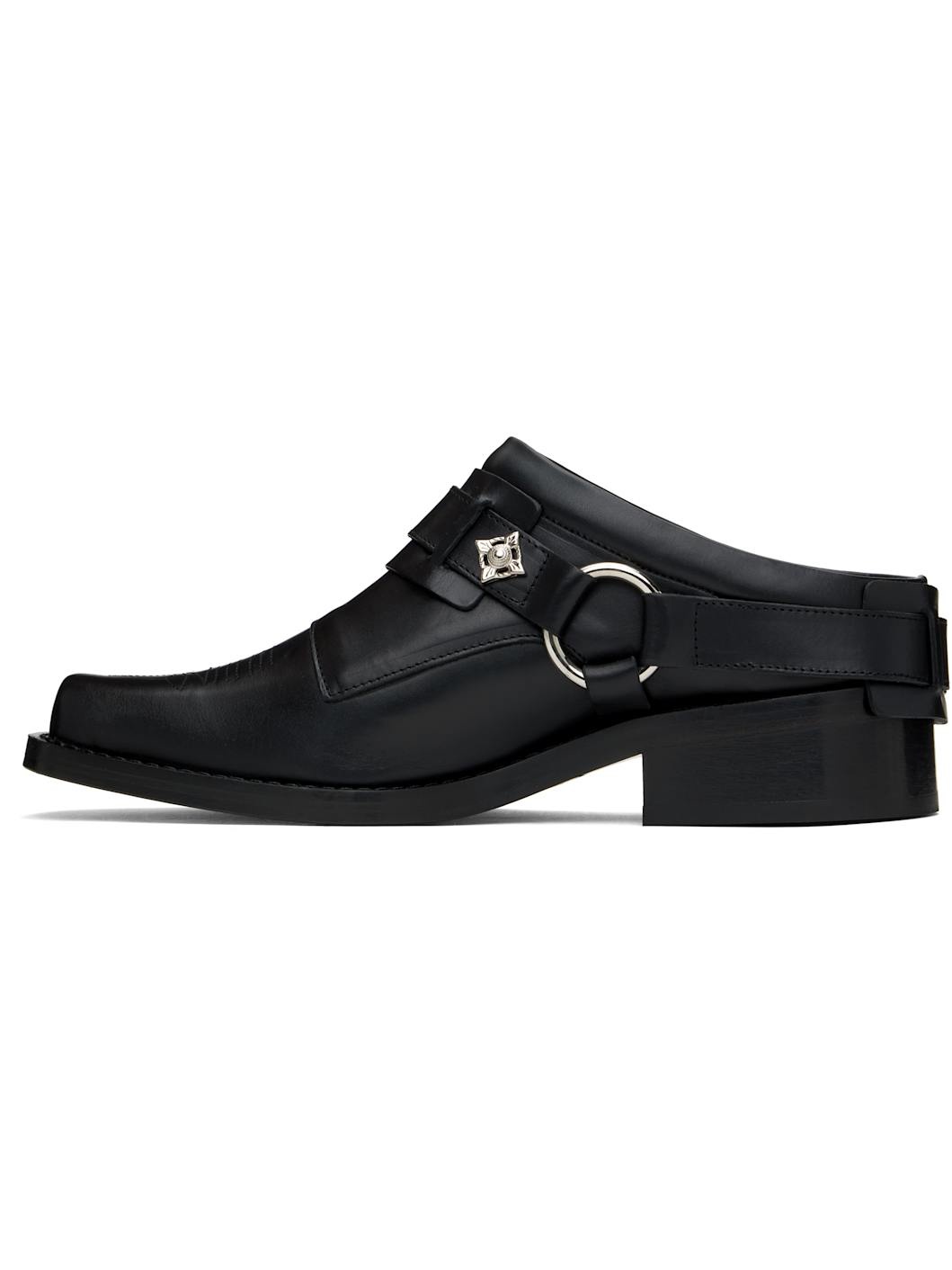 Black Western Mules - 3