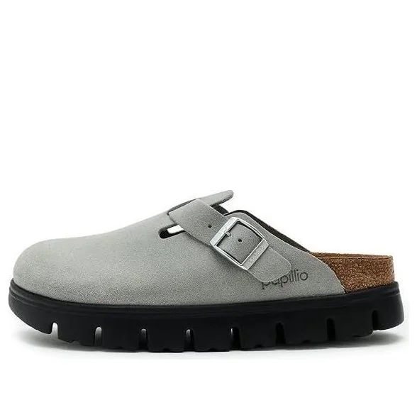 (WMNS) Birkenstock Boston Chunky Suede Leather 'Pure Sage' 1031409 - 1