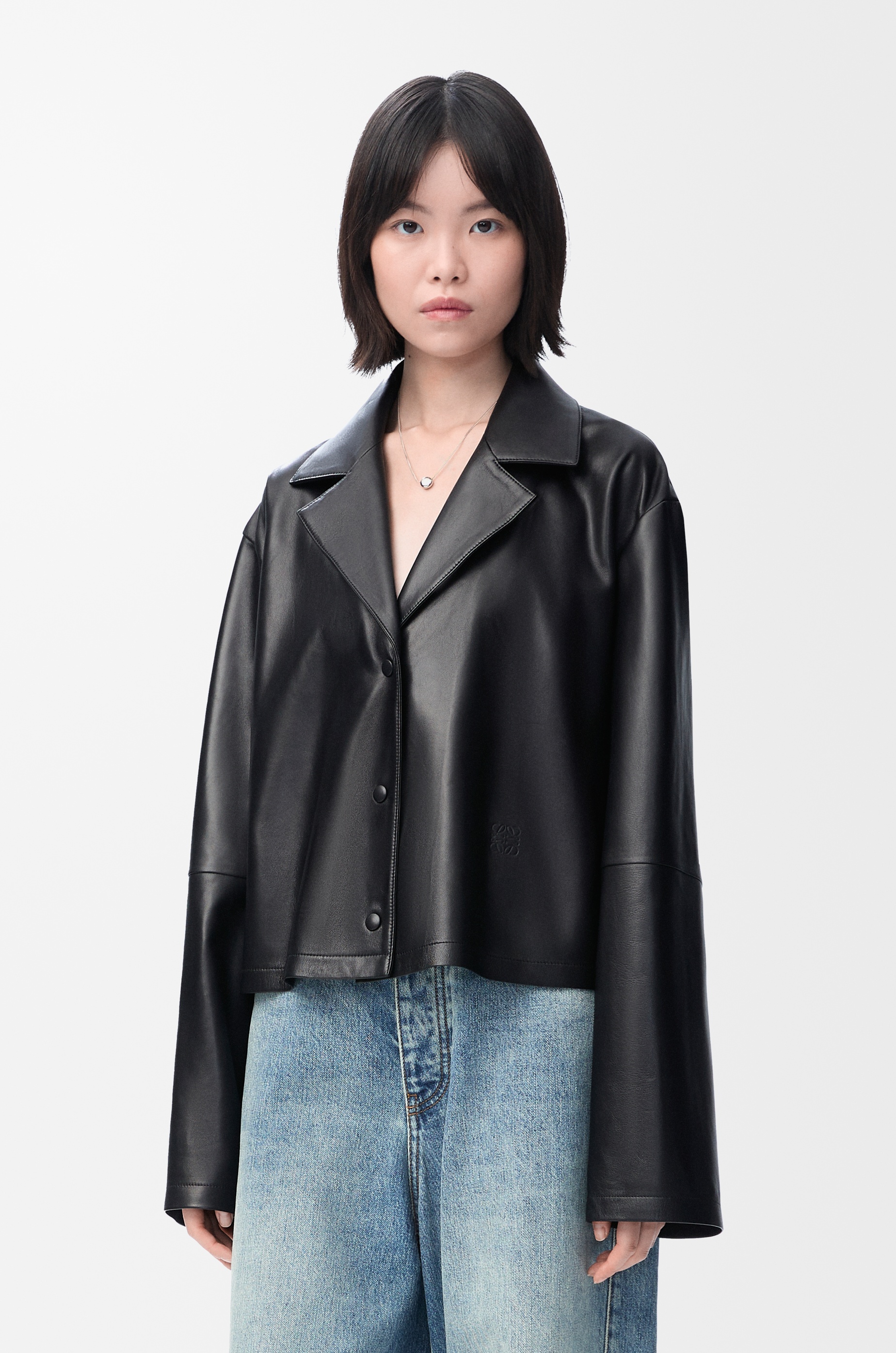 Pyjama blouse in nappa lambskin - 3