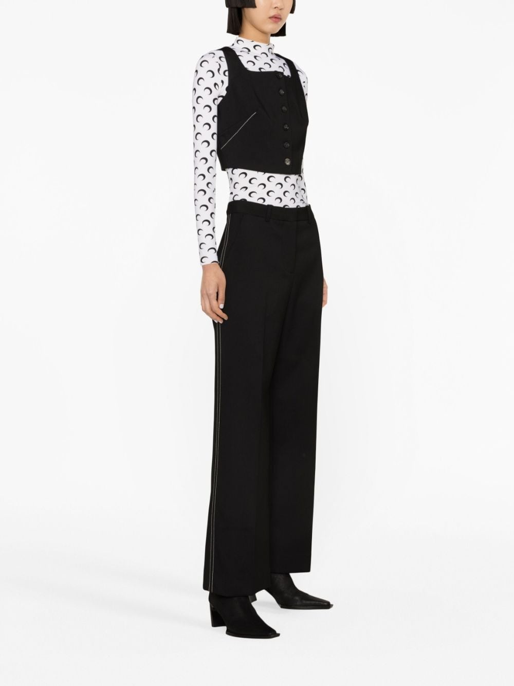wide-leg tailored trousers - 3