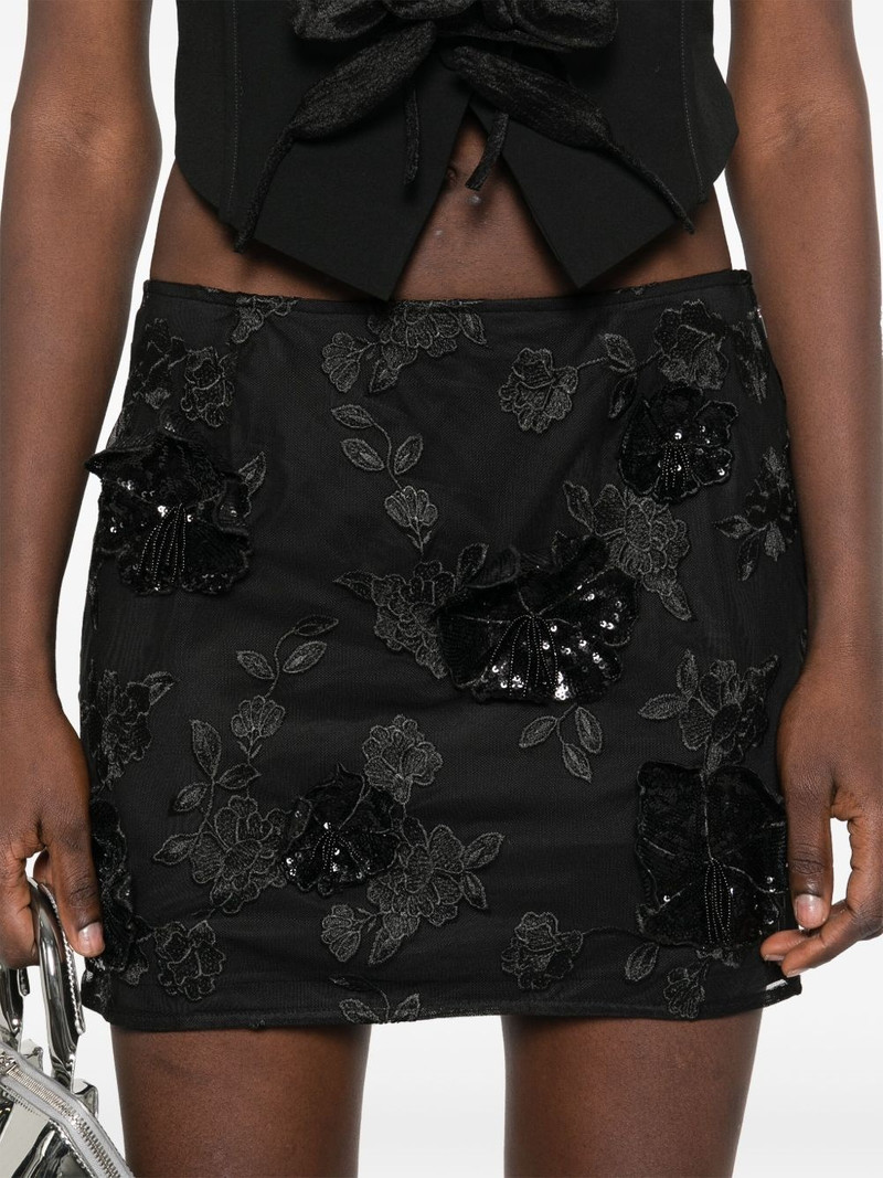 mesh flower mini skirt 5