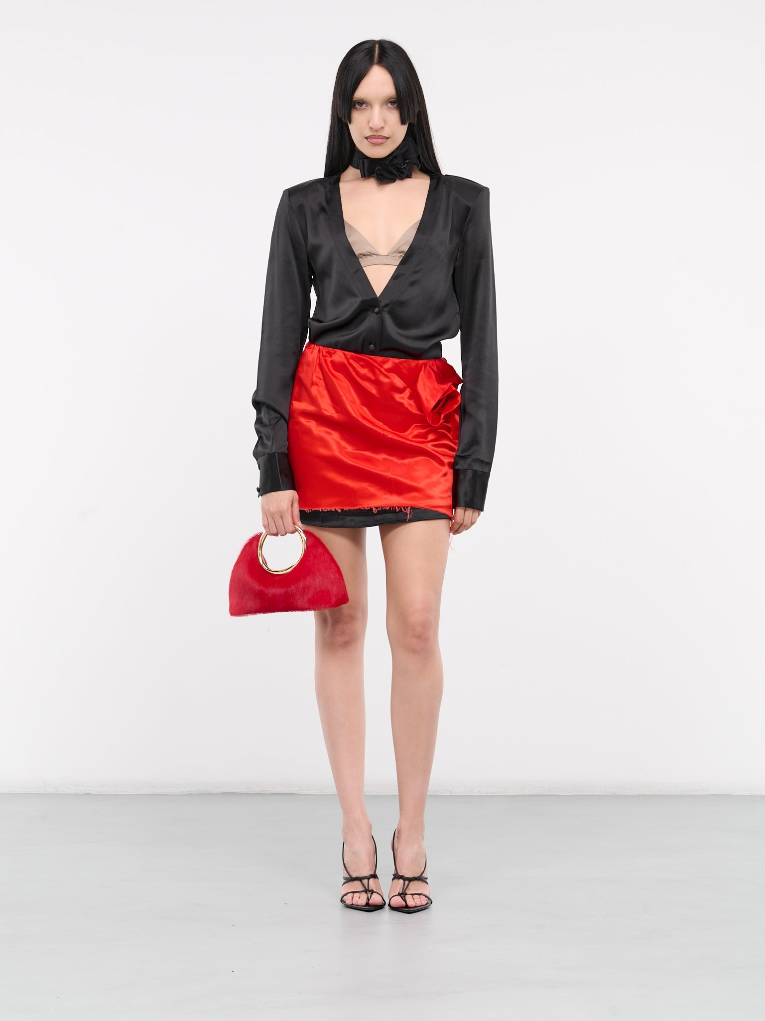 Rose-Embellished Mini Skirt - 6