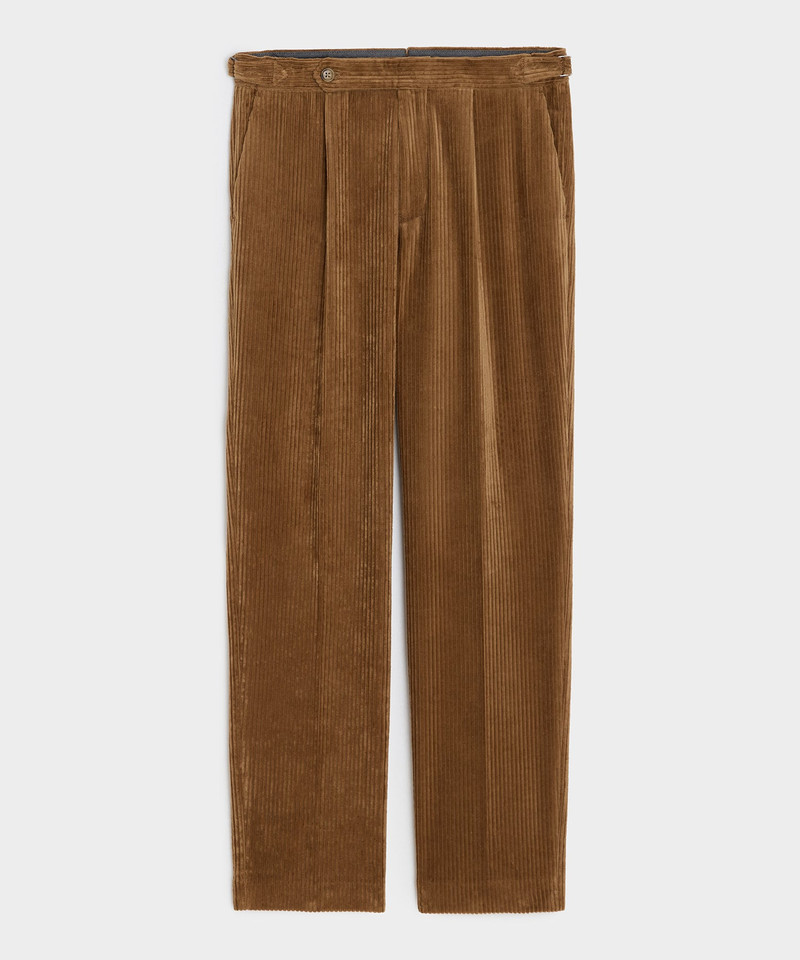 Italian Wide Wale Corduroy Side Tab Trouser 1