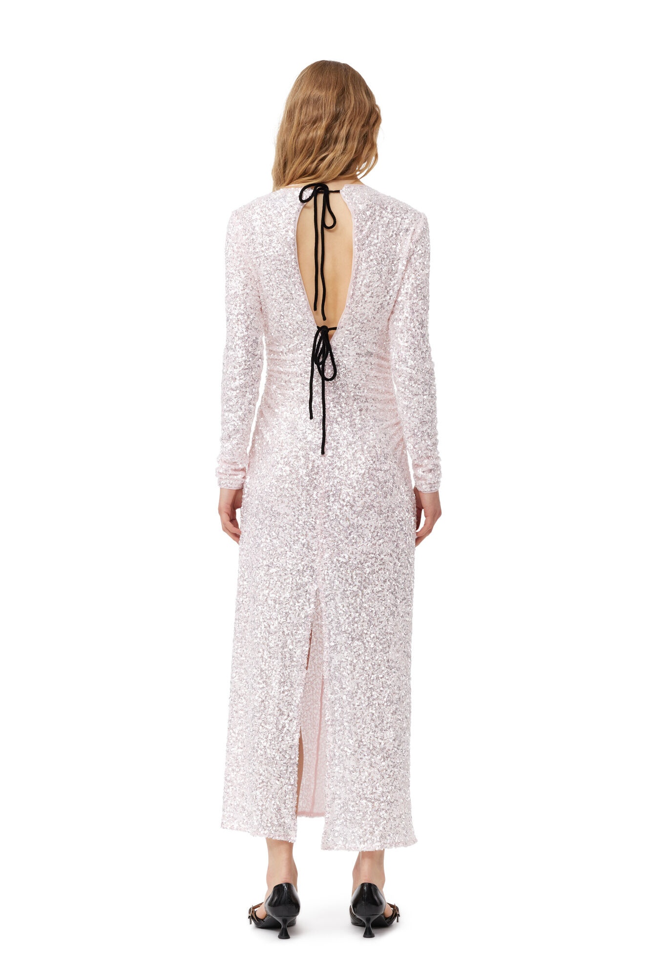 GANNI 3D SEQUINS MAXI DRESS | REVERSIBLE