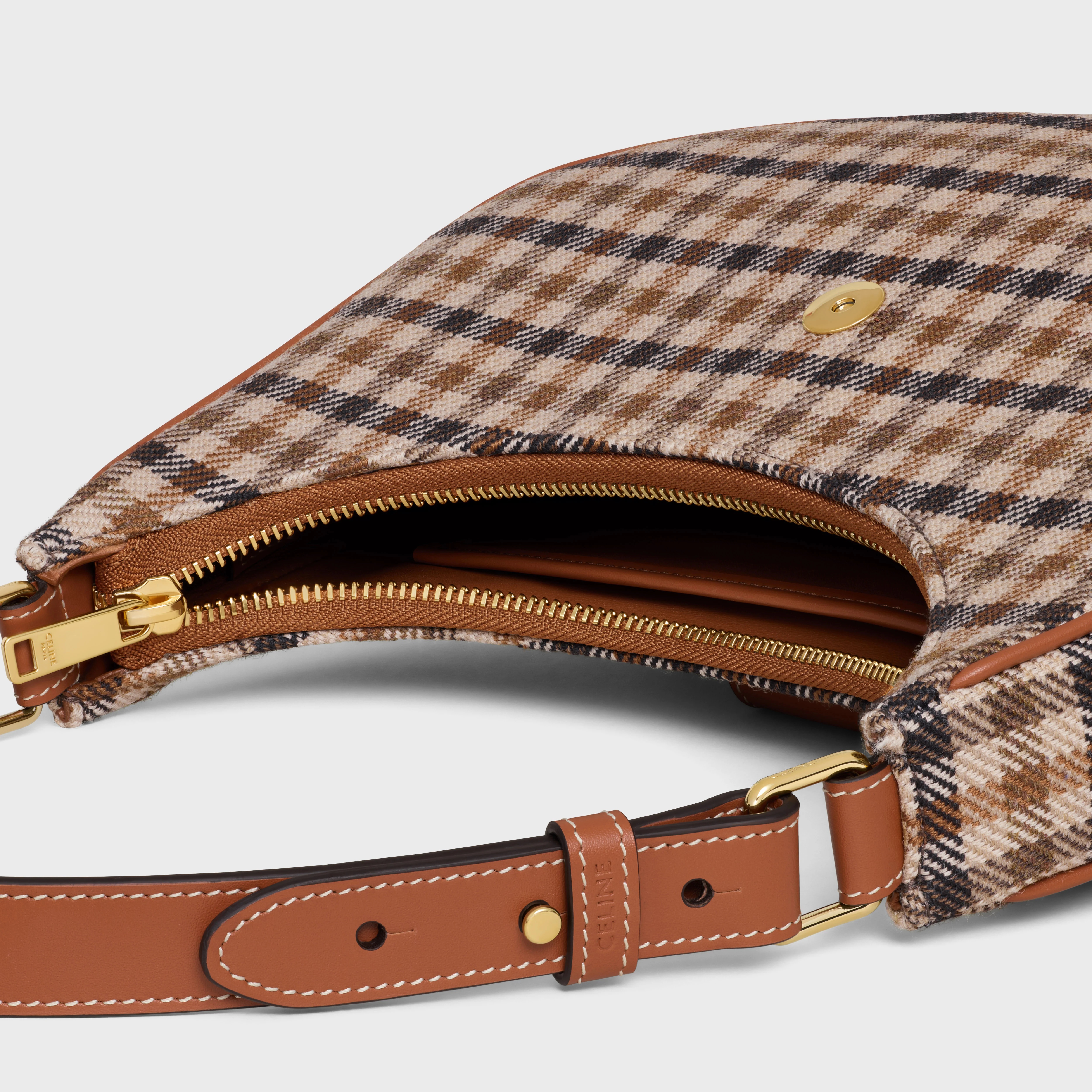 MEDIUM AVA TRIOMPHE BAG in Tartan Textile and calfskin - 4