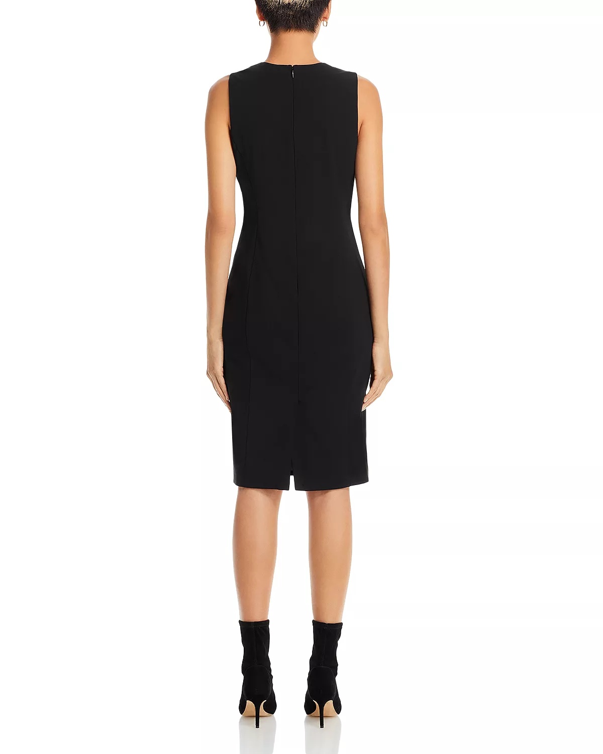V Neck Midi Dress - 3