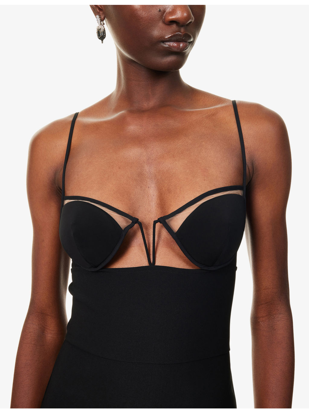 Bra Shoulder-Straps Stretch-Woven Mini Dress - 5