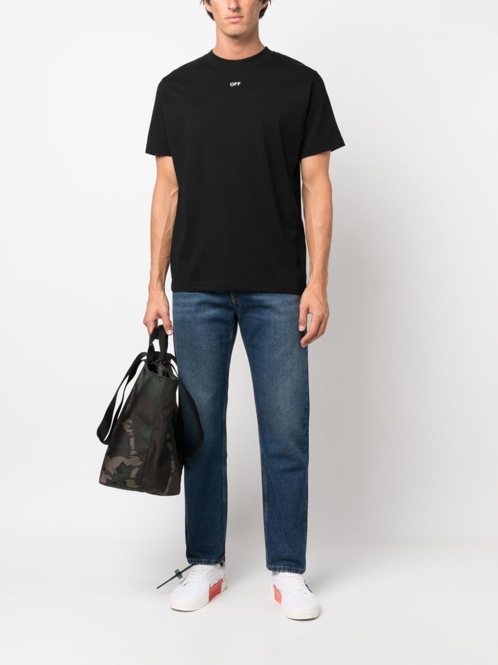 stonewashed straight-leg jeans - 2