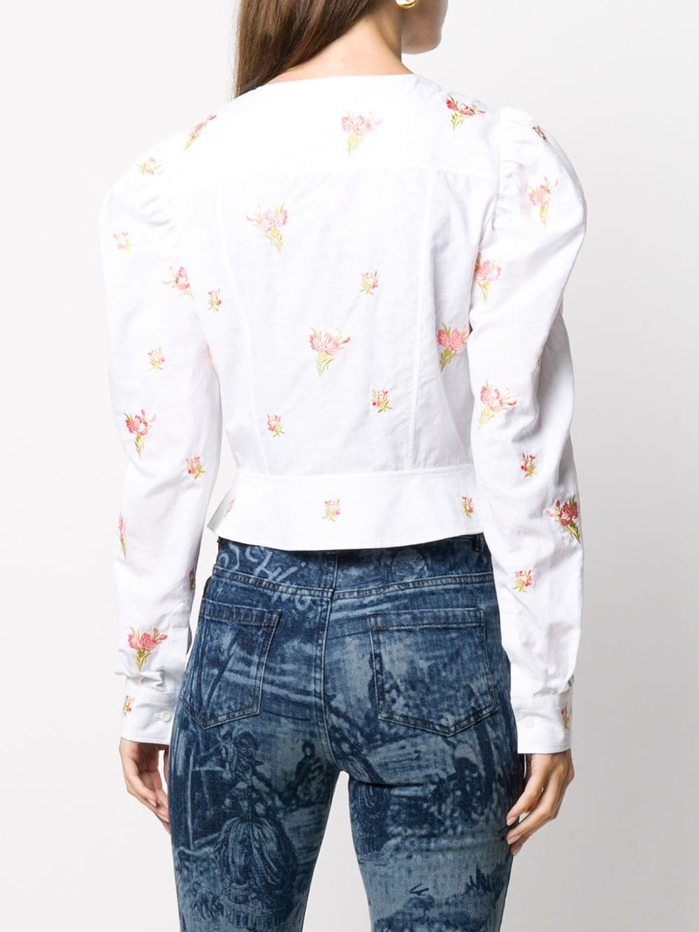 embroidered floral shirt - 4