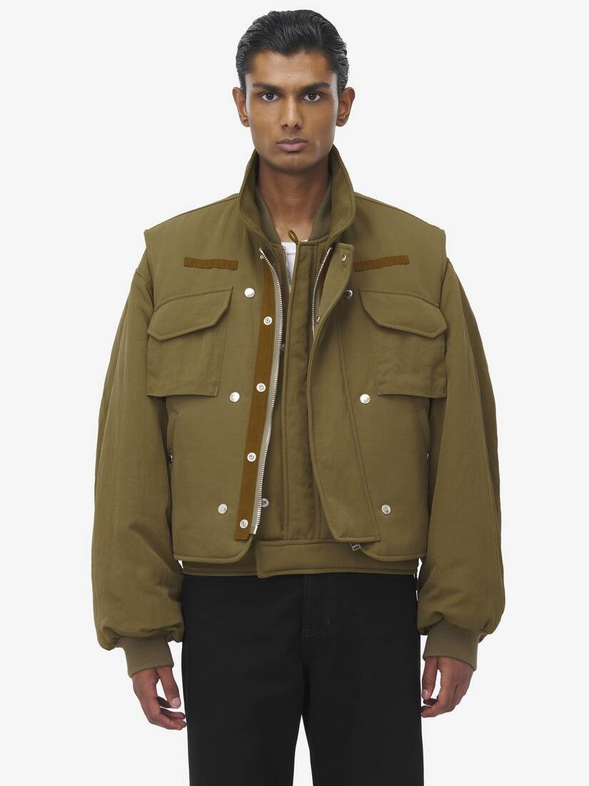 Double Layer Bomber Jacket - 2