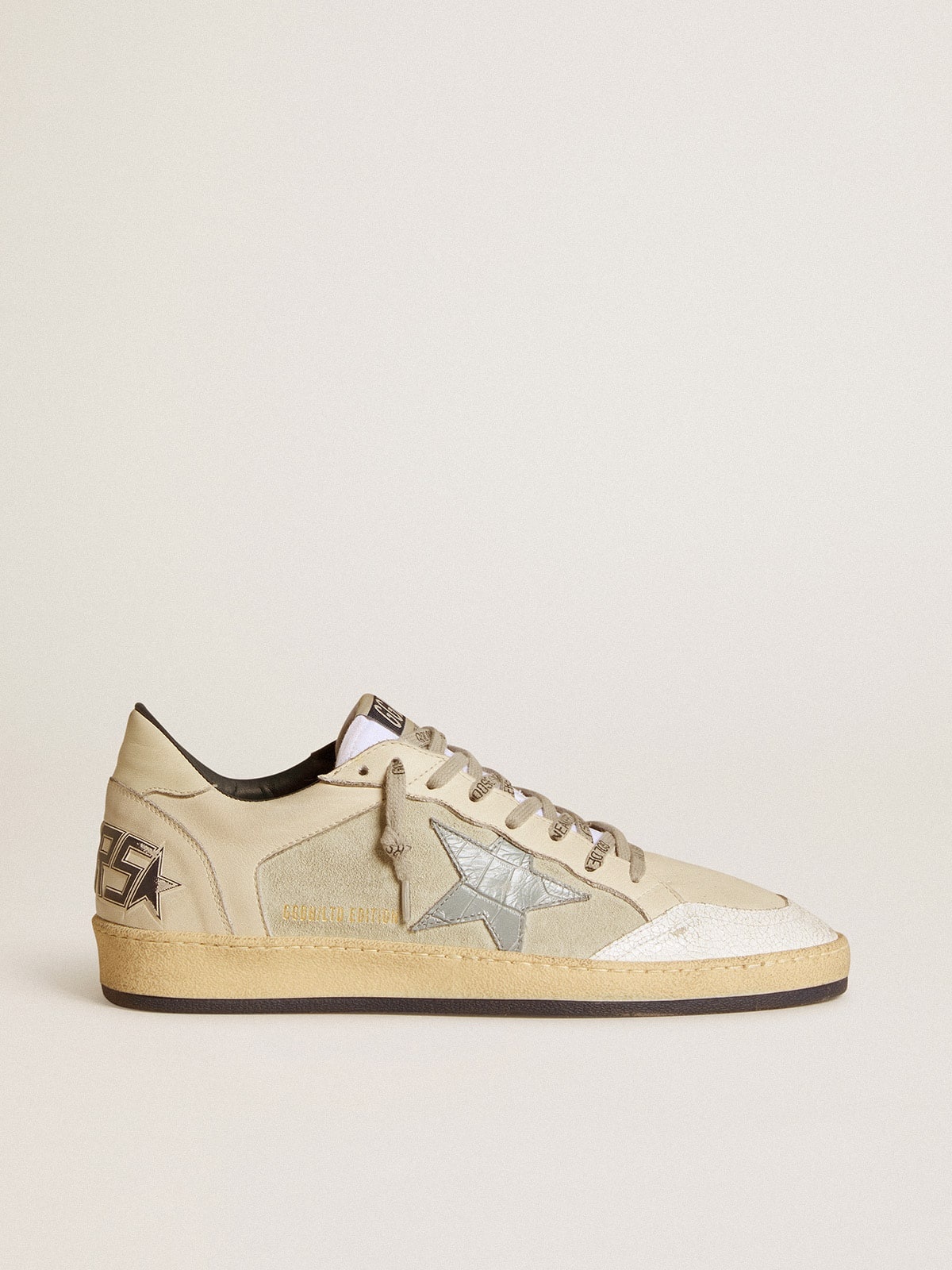 Ball Star LTD in leather and suede with crocodile print leather star - 1