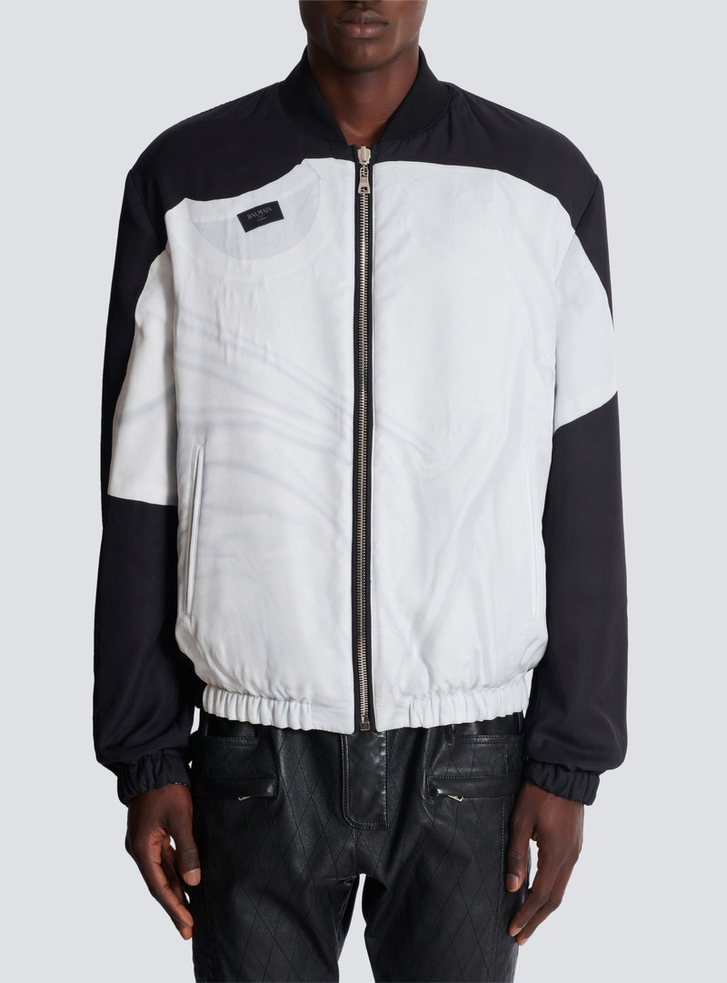 Bomber jacket with T-shirt print 5