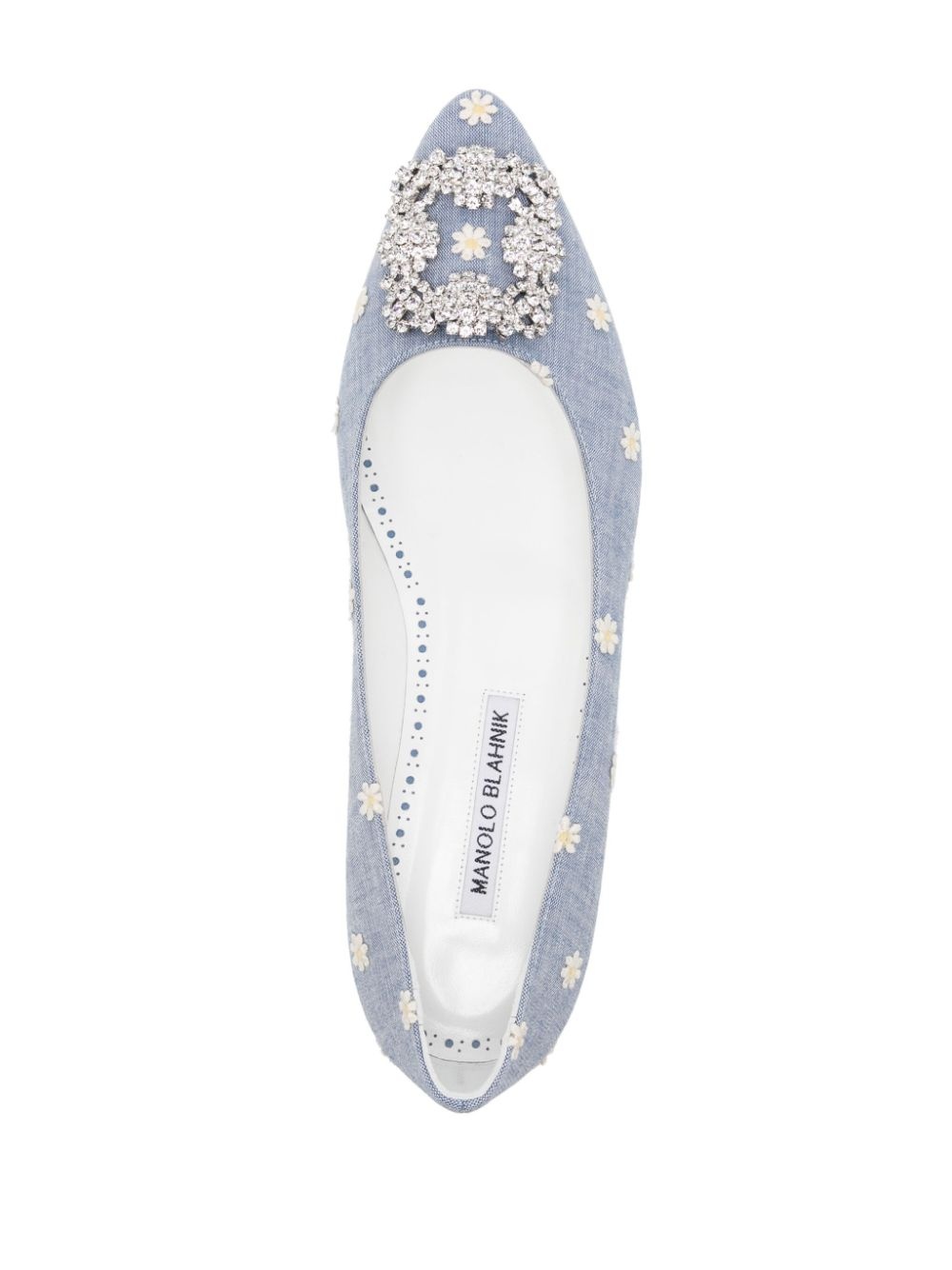 Manolo Blahnik Hangisi Daisy ballerina shoes | REVERSIBLE